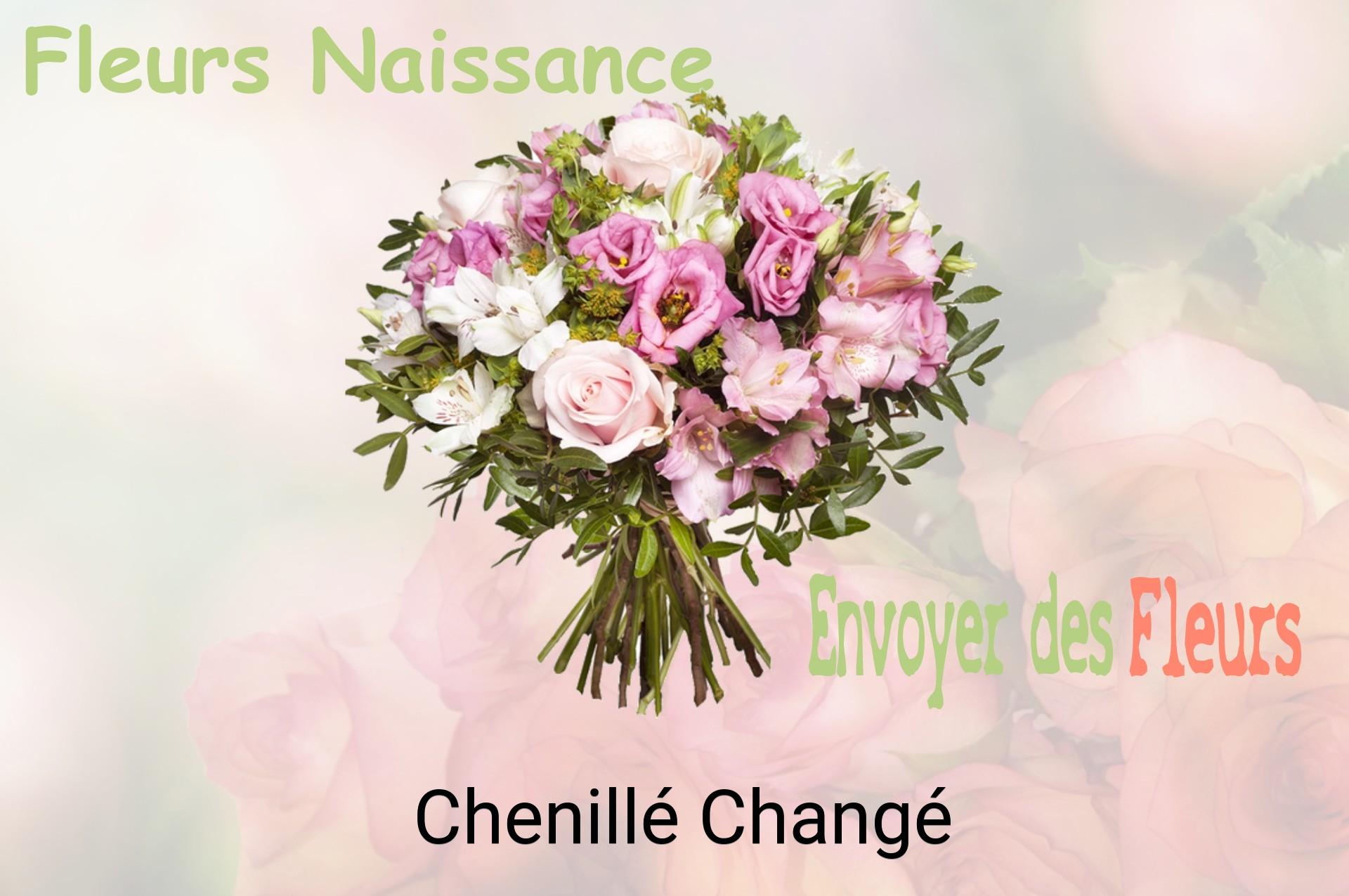 Bouquet de fleurs de naissance livré à Chenillé-Changé